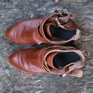 Jeffrey Campbell Vintage Everly-PL ankle boots Sz 8.5 Brown